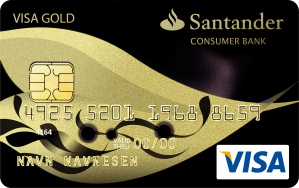 Kredittkortet Gebyrfri Visa Gold fra Santander
