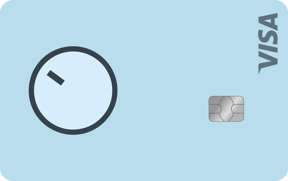 Blå Visa-kort med chip