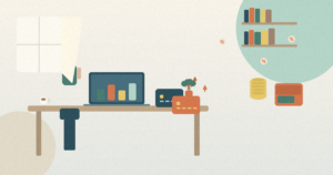 Kredittkort endringer 2026 – illustrasjon av person som sjekker kredittkortvilkår på laptop