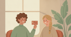EuroBonus på restaurant - par som spiser ute og betaler med kredittkort