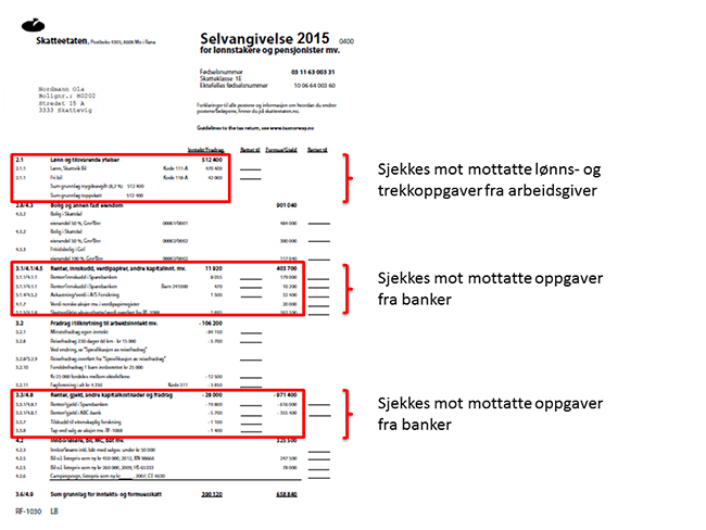 Det er viktig å fylle ut selvangivelsen korrekt