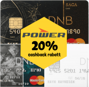 Supertilbud med DNB Mastercard hos Power: 20% cashback rabatt!