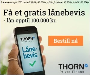 Finansieringsbevis og lånebevis fra Thorn